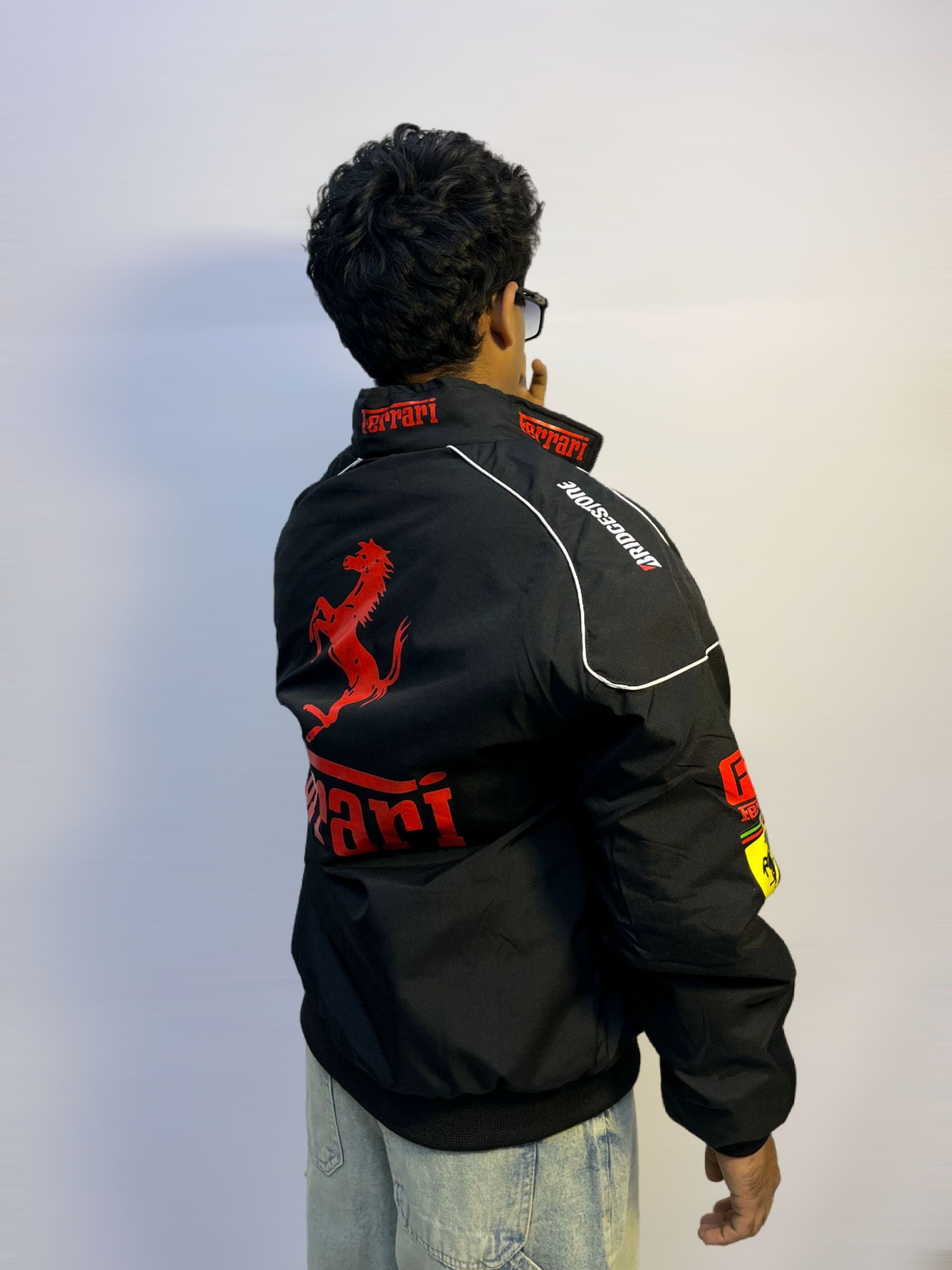 F1 BLACK FERRARI UNISEX RACING JACKET