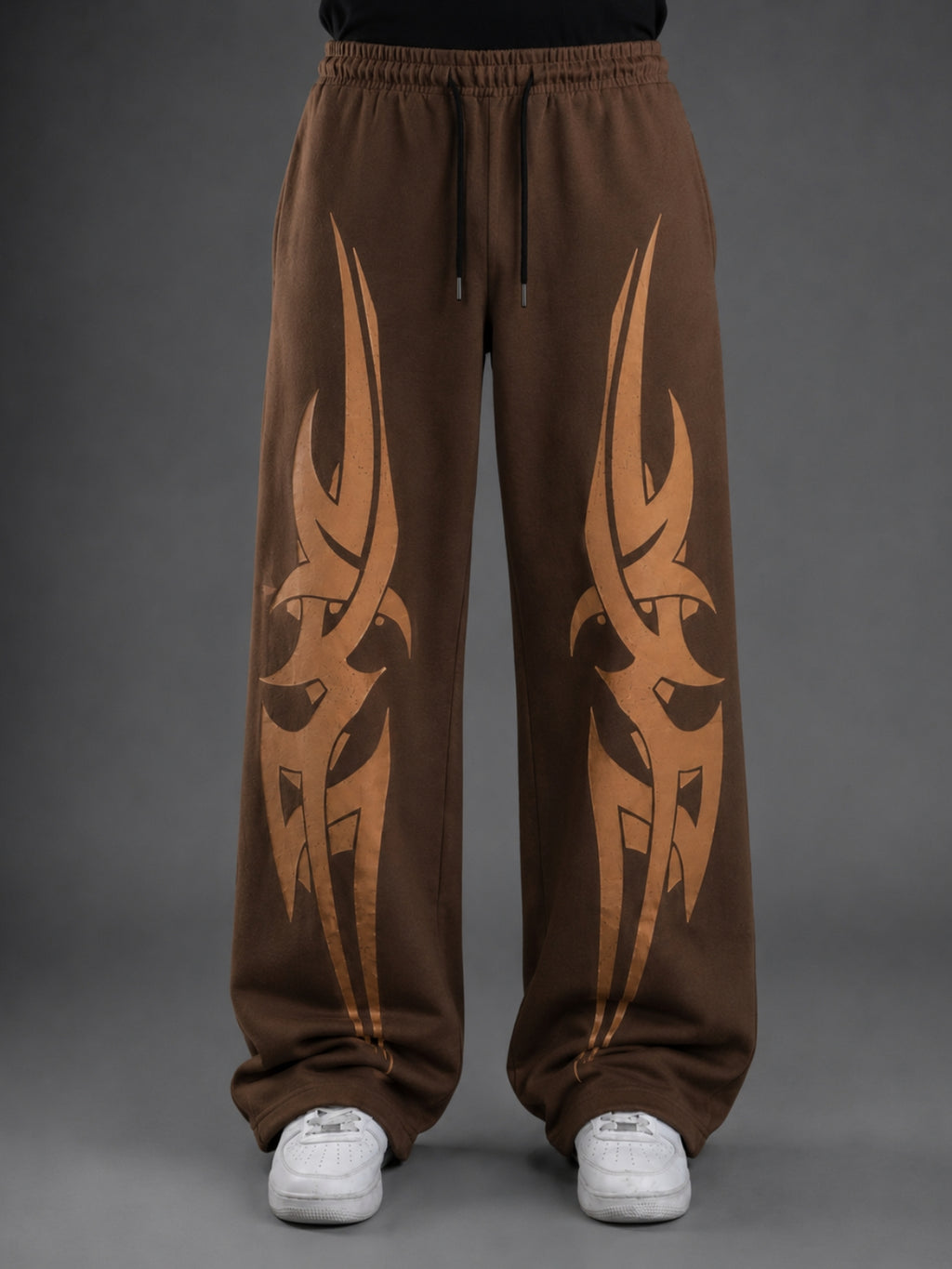 RAZOR BROWN STRAIGHT FIT BAGGY PANTS