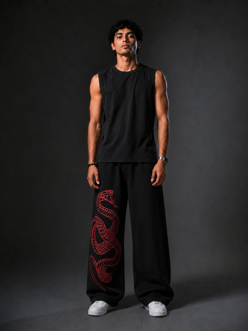 PYTHONIC UNISEX STRAIGHT FIT BAGGY PANTS
