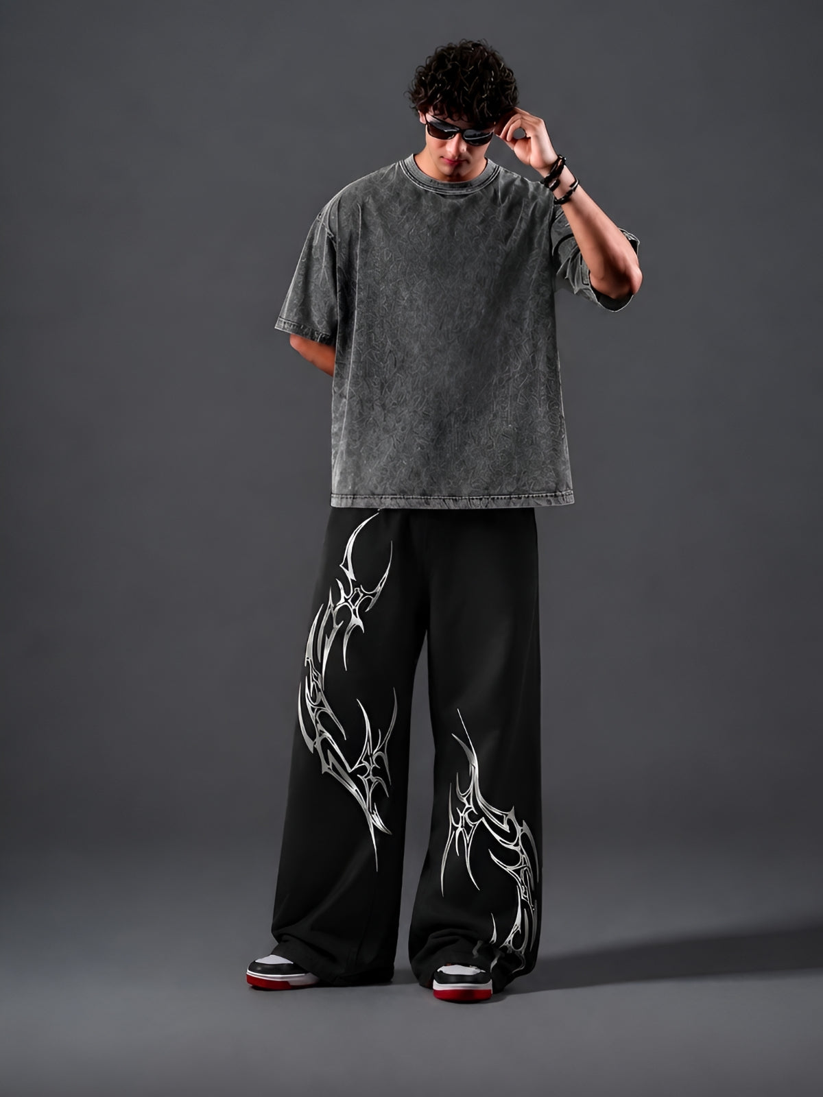RAUDRA UNISEX STRAIGHT FIT BAGGY PANTS