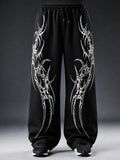 SAIYAN BLACK UNISEX STRAIGHT FIT BAGGY PANTS