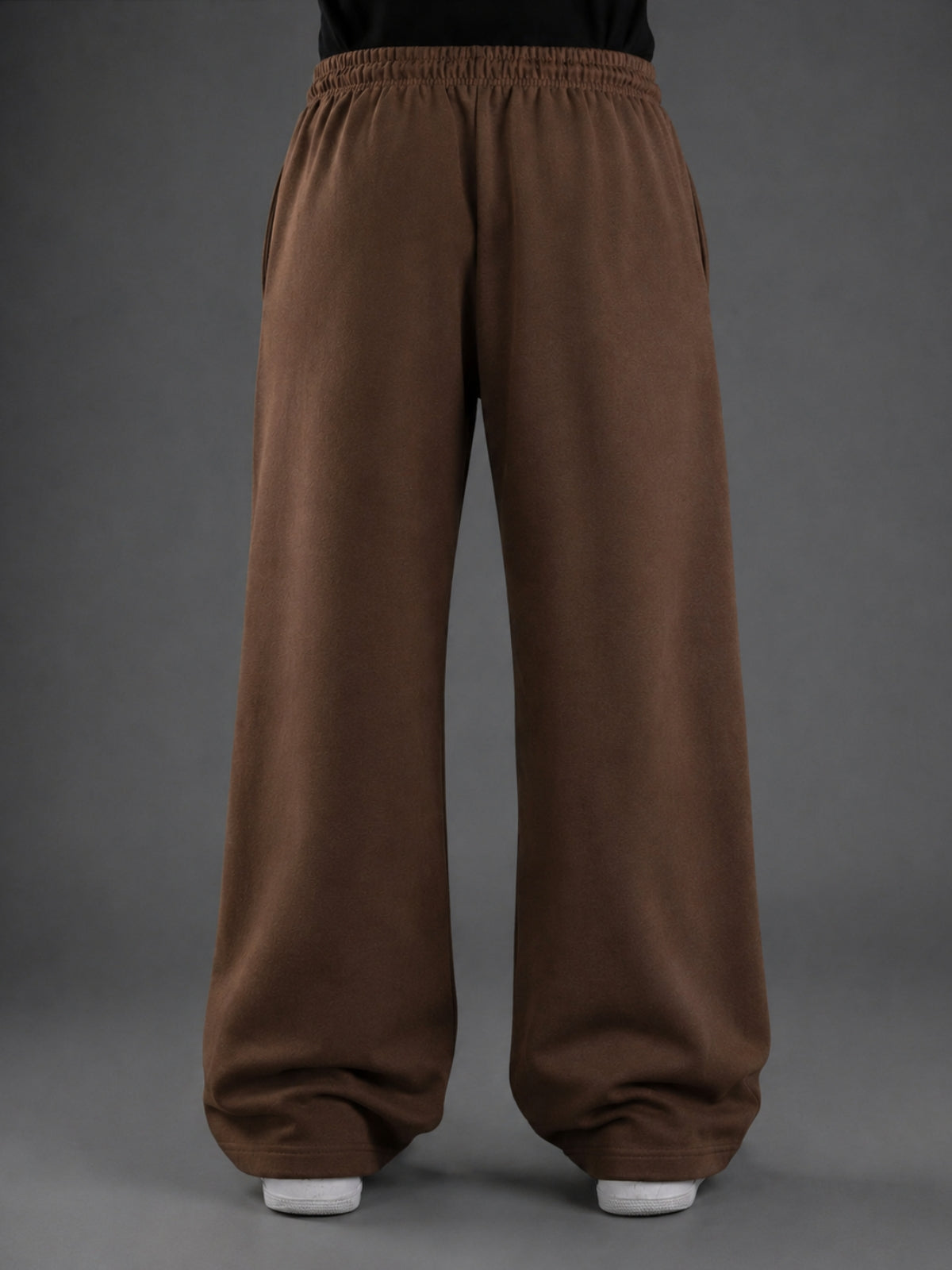 RAZOR BROWN STRAIGHT FIT BAGGY PANTS