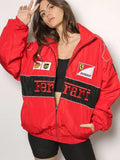 F1 RED FERRARI EMBROIDERY RACING JACKET