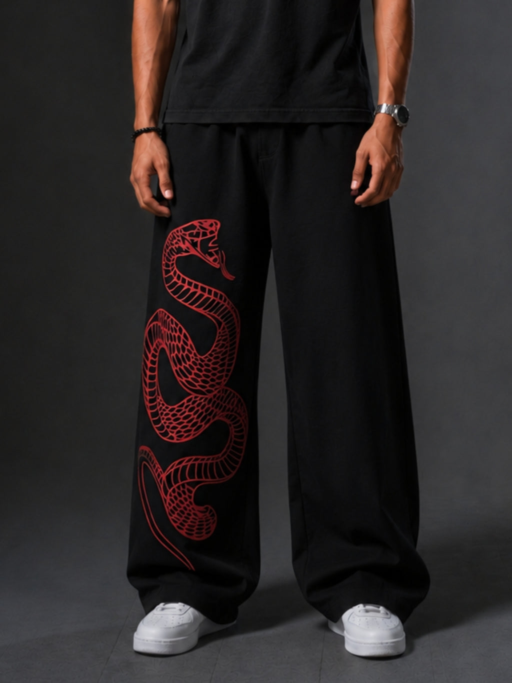 PYTHONIC UNISEX STRAIGHT FIT BAGGY PANTS