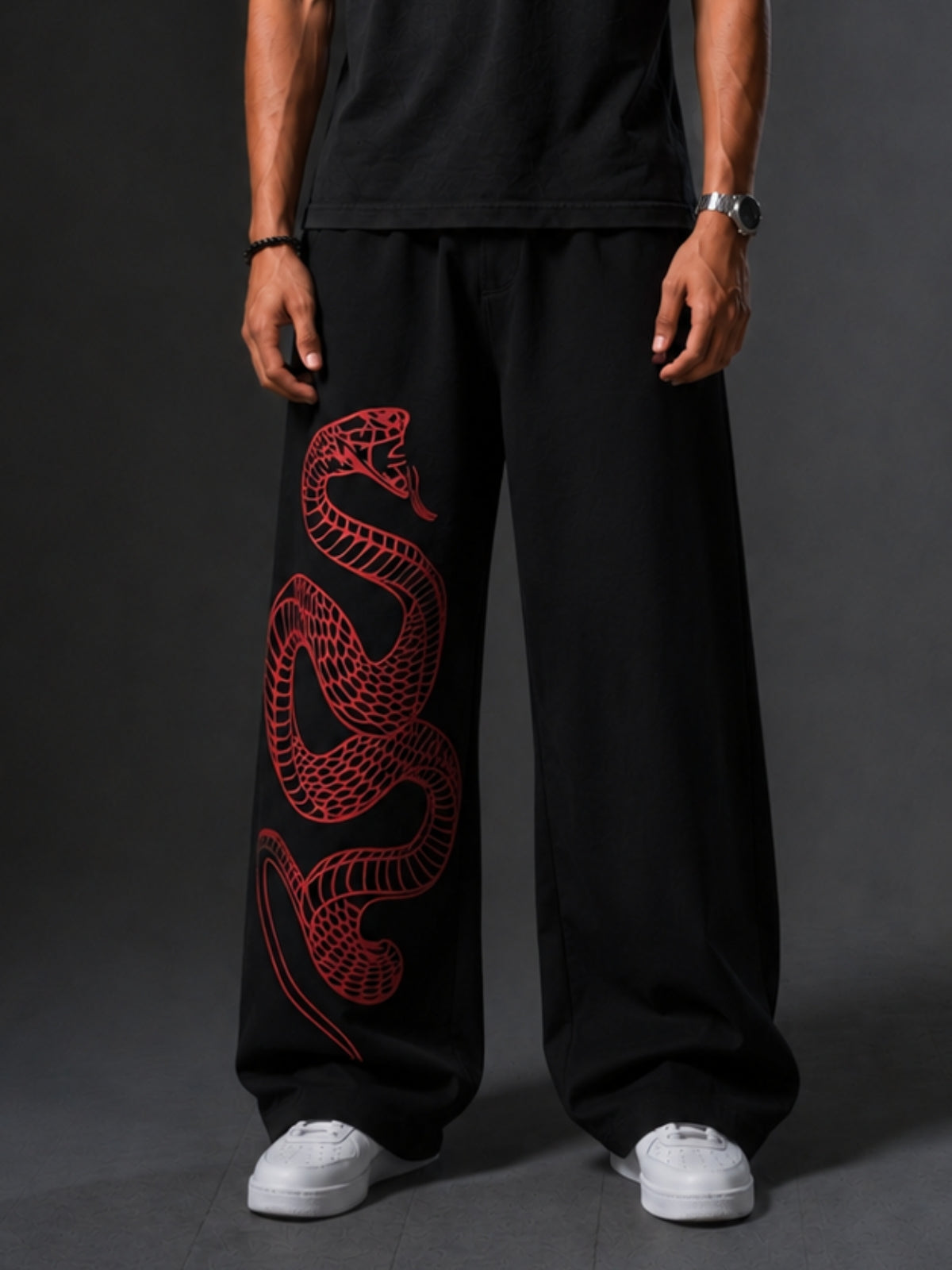 PYTHONIC UNISEX STRAIGHT FIT BAGGY PANTS