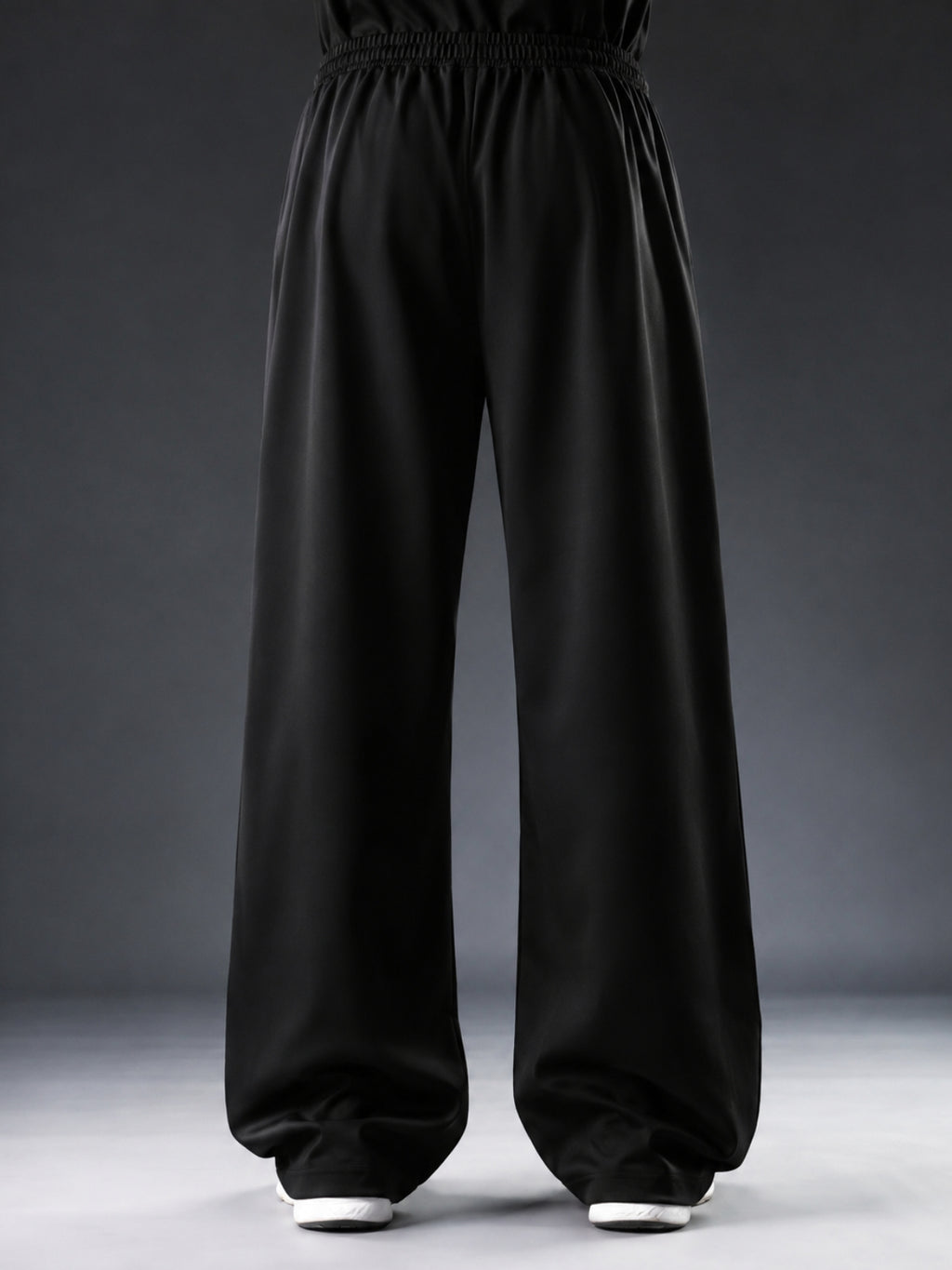 SAIYAN BLACK UNISEX STRAIGHT FIT BAGGY PANTS