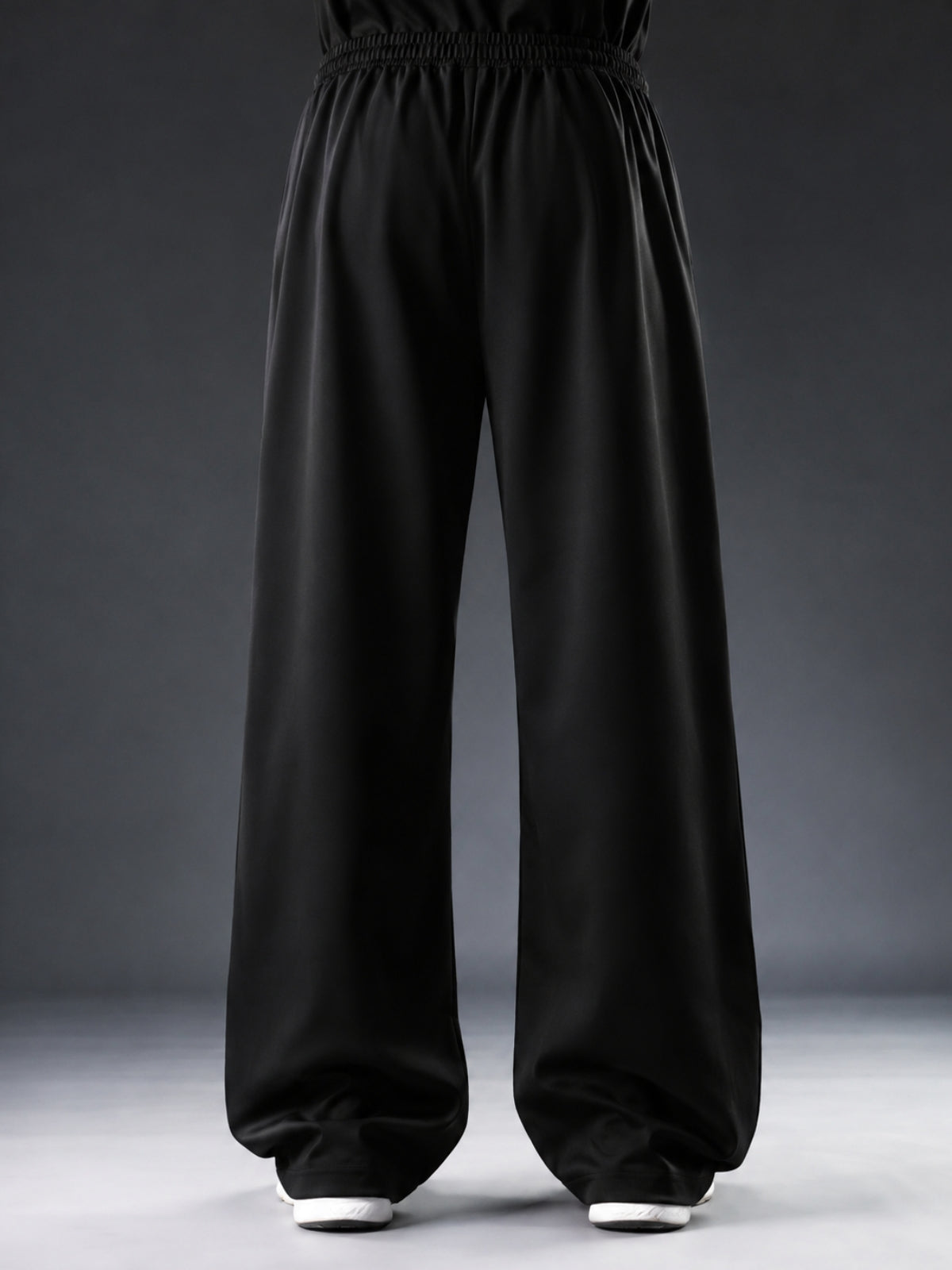 SAIYAN BLACK UNISEX STRAIGHT FIT BAGGY PANTS