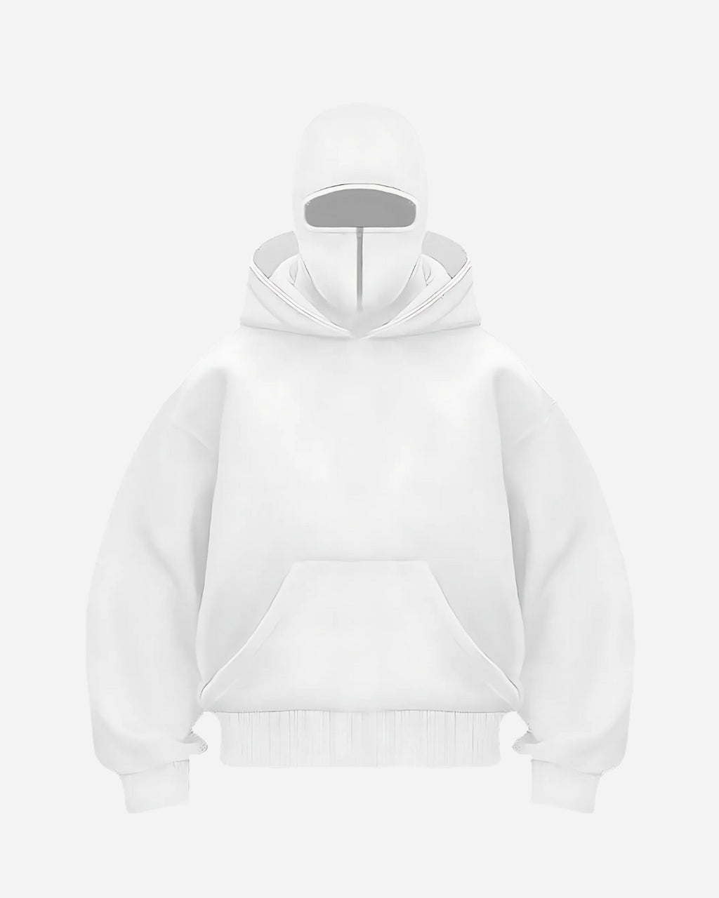PREMIUM BALACLAVA UNISEX WHITE HOODIE