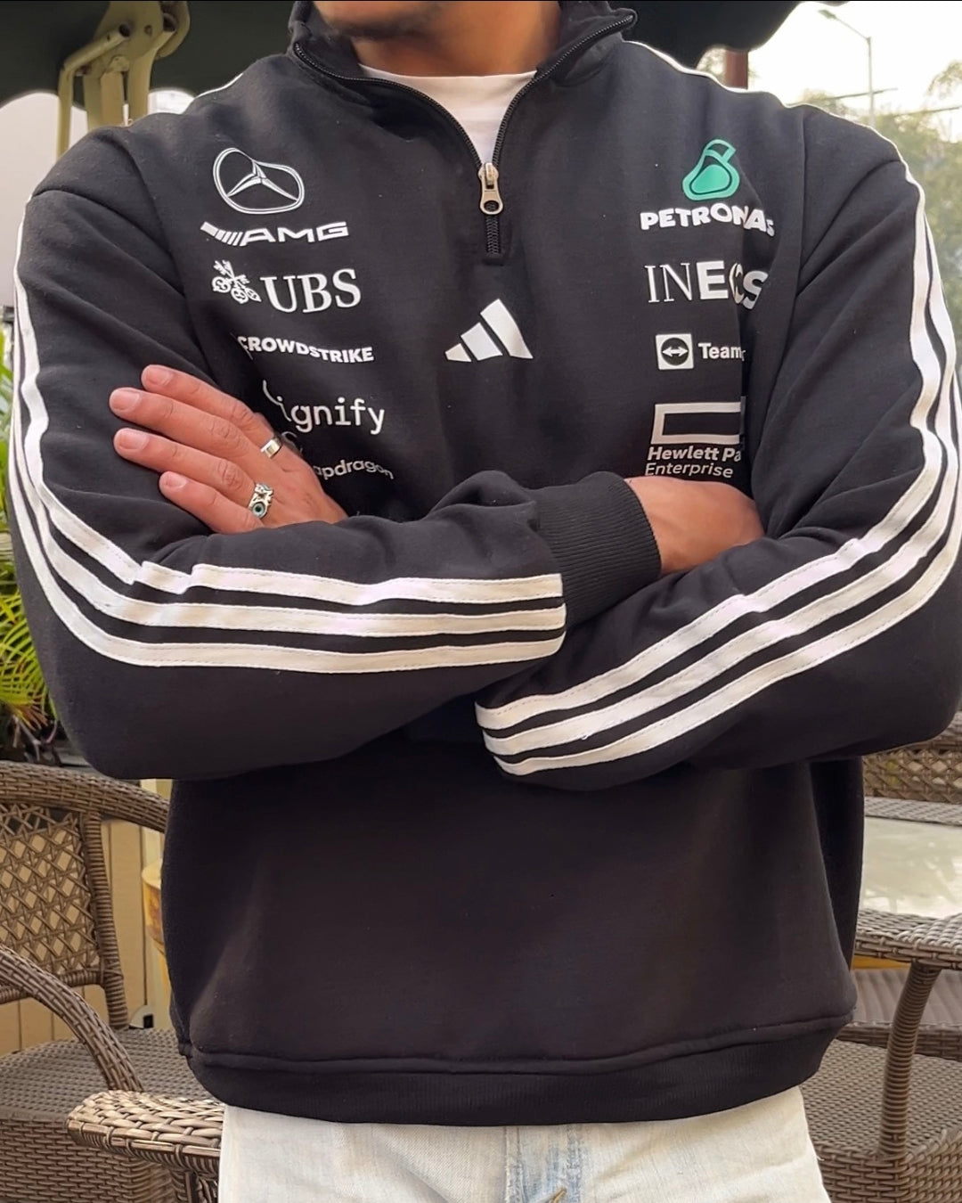 F1 PETRONAS UNISEX BLACK SWEATSHIRT